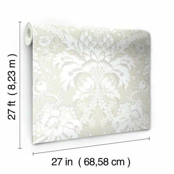 Artichoke Dam Beige & Gold Wallpaper
