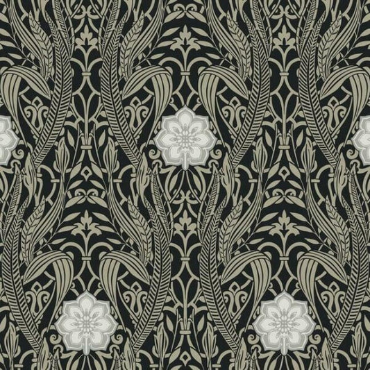 Gatsby Damask Black Wallpaper
