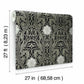 Gatsby Damask Black Wallpaper