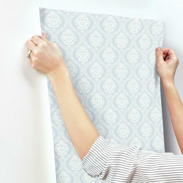 Petite Ogee Blue Wallpaper