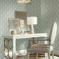 Petite Ogee Green Wallpaper