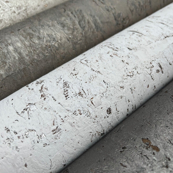 Cork Bright White & Gold Wallpaper