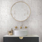 Cork Bright White & Gold Wallpaper