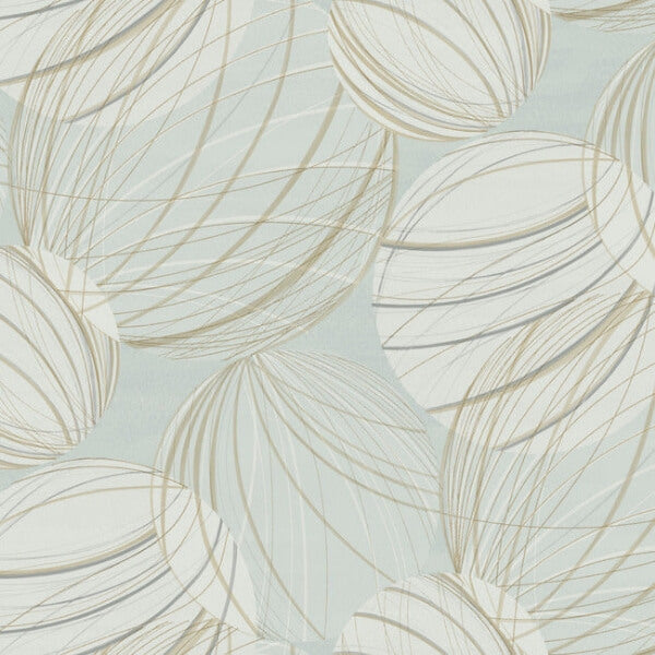 Floating Lanterns Smokey Blue Wallpaper