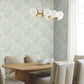 Floating Lanterns Smokey Blue Wallpaper