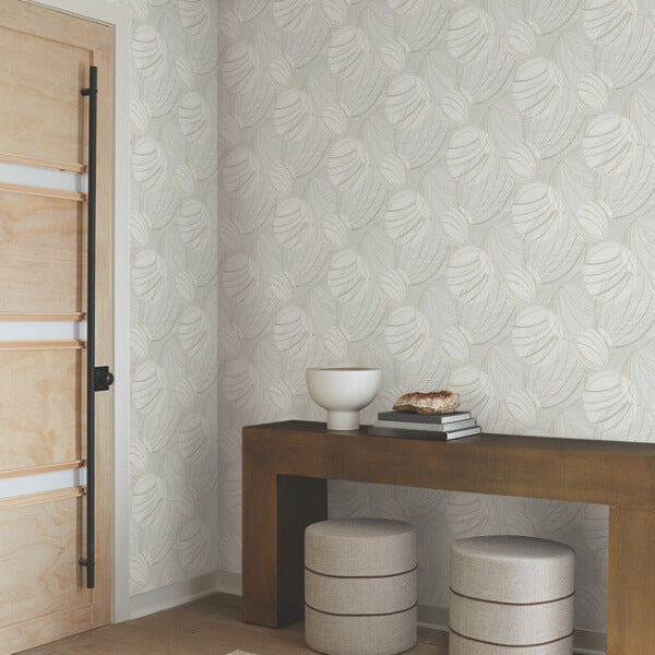 Floating Lanterns Light Grey Wallpaper
