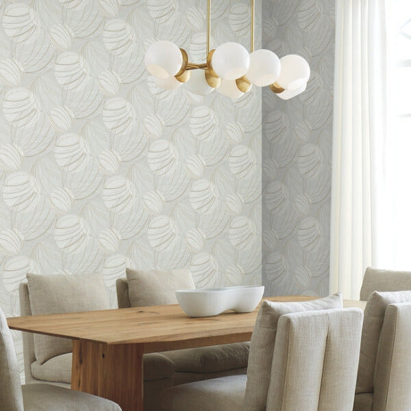Floating Lanterns Light Grey Wallpaper