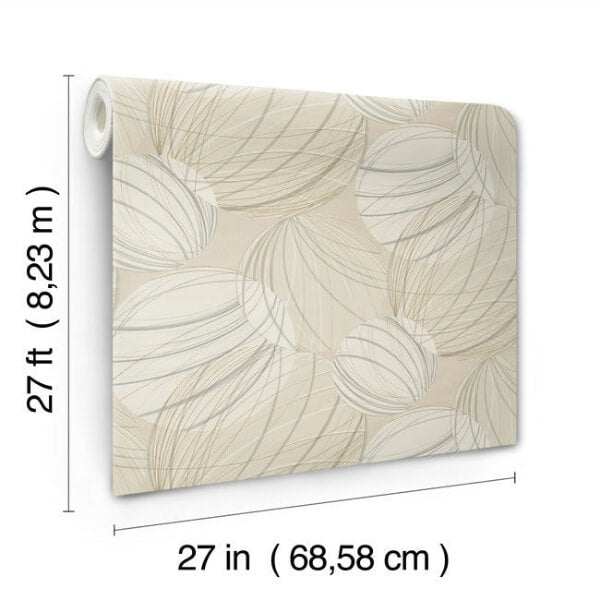 Floating Lanterns Taupe Wallpaper