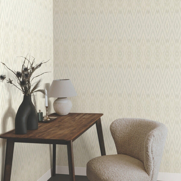 Diamond Marquise Light Neutral Wallpaper