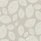 Contoured Leaves Taupe Wallpaper