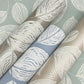 Contoured Leaves Taupe Wallpaper