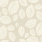 Contoured Leaves Sand Wallpaper