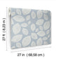 Contoured Leaves Indigo Blue Wallpaper