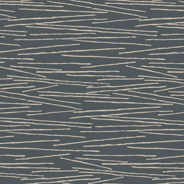 Line Horizon Charcoal Wallpaper
