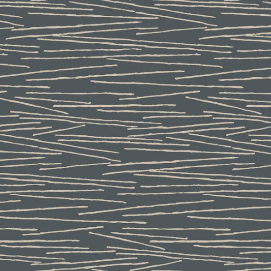 Line Horizon Charcoal Wallpaper