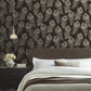 Regal Peacock Black Wallpaper