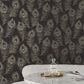 Regal Peacock Black Wallpaper