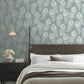 Regal Peacock Dark Teal Wallpaper