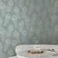Regal Peacock Dark Teal Wallpaper