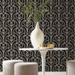Divine Trellis Black Wallpaper