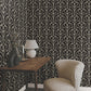 Divine Trellis Black Wallpaper