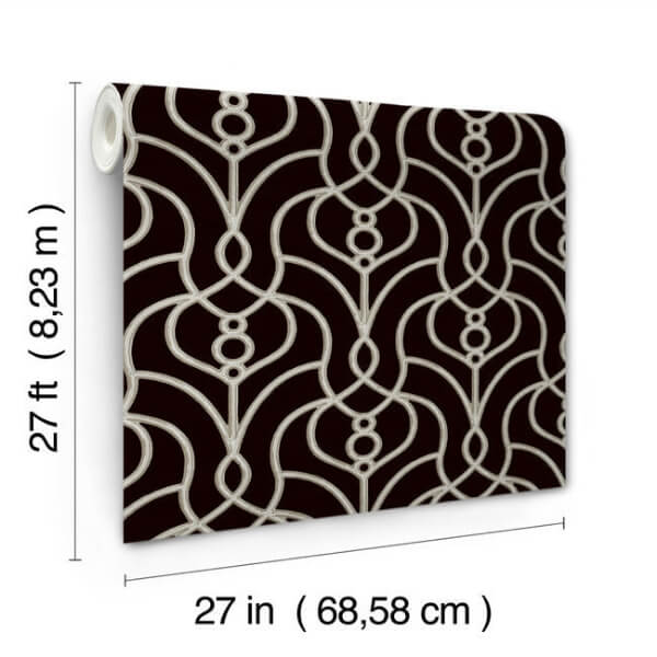 Divine Trellis Black Wallpaper