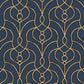 Divine Trellis Navy Wallpaper