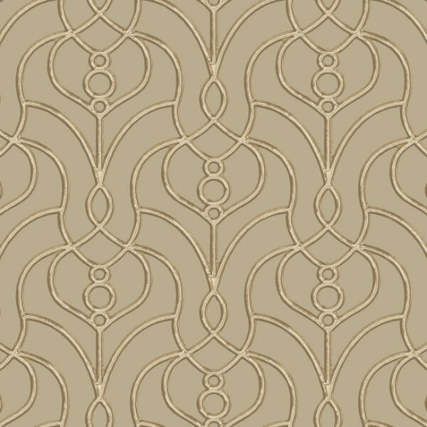 Divine Trellis Taupe Wallpaper