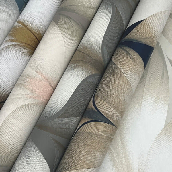 Lotus Light Stripe Taupe & Blush Wallpaper