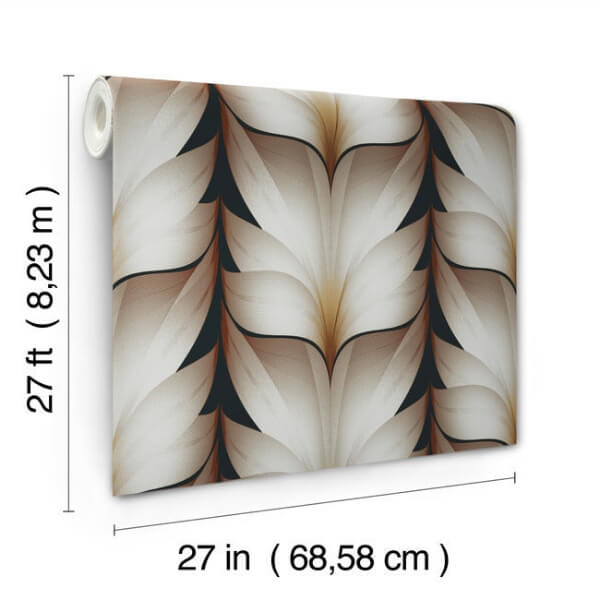 Lotus Light Stripe Black Wallpaper