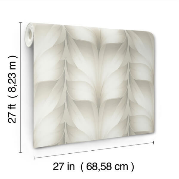 Lotus Light Stripe White Wallpaper