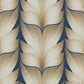 Lotus Light Stripe Navy Wallpaper