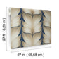 Lotus Light Stripe Navy Wallpaper