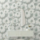 Blended Floral Aqua Wallpaper