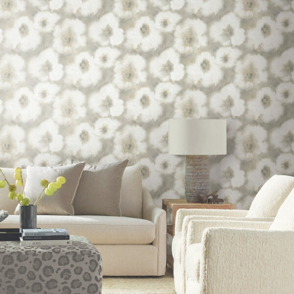 Blended Floral Neutral Wallpaper