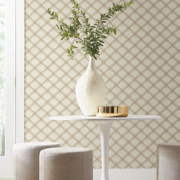 Bayside Basket Weave Blonde Wallpaper