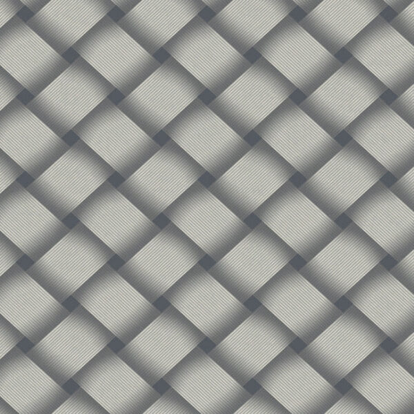 Bayside Basket Weave Navy Wallpaper