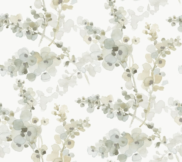 Blossom Fling Mineral Green Wallpaper