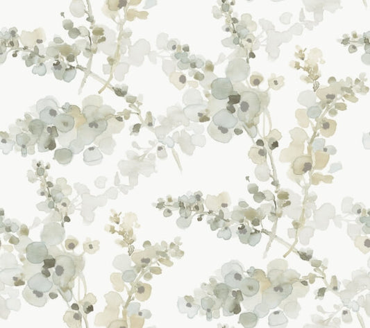 Blossom Fling Mineral Green Wallpaper