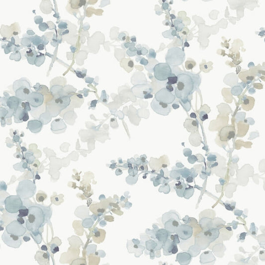Blossom Fling Blue Wallpaper