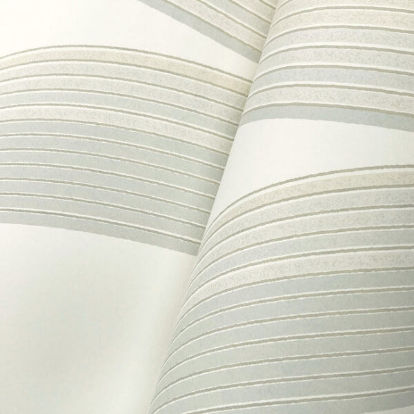 Progression Ogee White Wallpaper