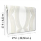 Progression Ogee White Wallpaper