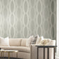 Progression Ogee Light Neutral Wallpaper