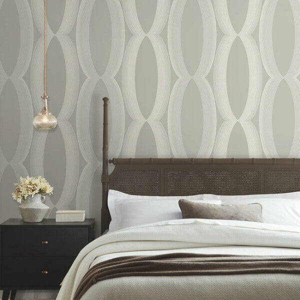 Progression Ogee Light Neutral Wallpaper