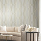 Progression Ogee Blonde Wallpaper