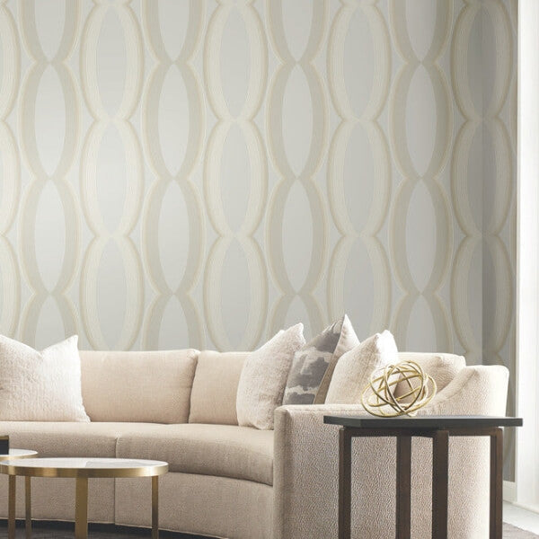 Progression Ogee Blonde Wallpaper