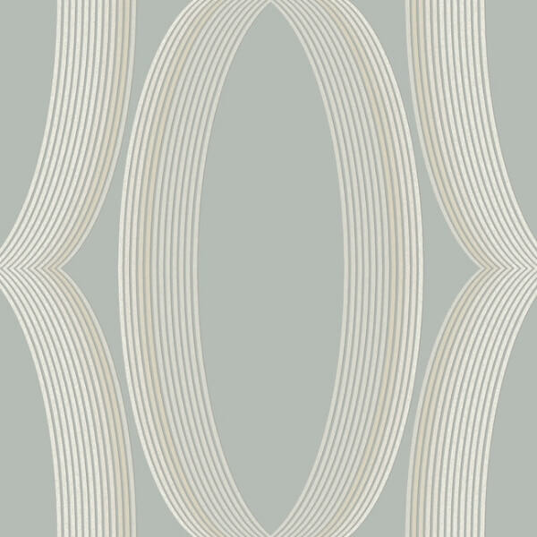 Progression Ogee Light Blue Wallpaper