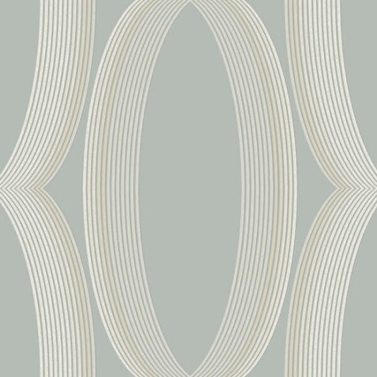Progression Ogee Light Blue Wallpaper