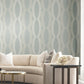 Progression Ogee Light Blue Wallpaper