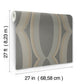 Progression Ogee Charcoal Wallpaper